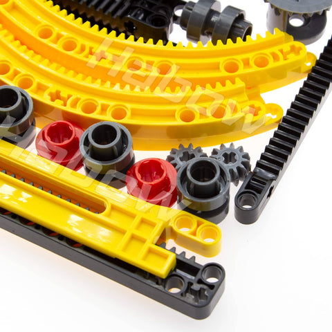 233 Piece Technic Parts Kit With Gears Axles Pins And Connectors Compatible With Major Technic Sets in assorted colors and shapes