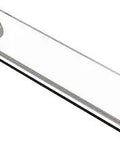 Remi Collection 22 Inch Vanity Gallery Rail Glass Shelf Satin Nickel Wall Mounted Solid Brass Build With Three Eighths Inch Safety Glass