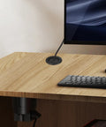 Dual Sided Rubber Cable Grommet Kit for Organized Cable Management and Desk Hole Covers Wear Resistant Black Grommets for Home Office Setup 6 Pack Durable Cable Pass Through Plugs on wood desk
