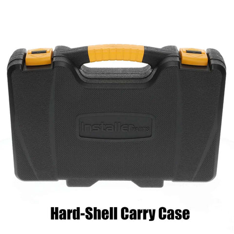 Black hard-shell carry case for All-In-One 15-In-1 Network Tool Kit For Ethernet Cabling Pro Grade RJ45 Crimp Tool Cat5 Cat6