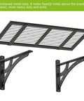 Components of Two Pack 15x38 Heavy Duty Wall Shelf Garage Storage Rack Wall Mounted Floating Shelves With Power Tool Organizer And Five-Drill Rack