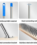 Stainless Steel Wire Scrub Brush With A 62 Inch Long Handle For Heavy Duty Cleaning Of Decks Concrete Patios Gardens And Garages
