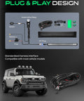 42 Inch LED Light Bar Combo 32000LM 320W Off Road Lights For Trucks UTVs ATVs Boats And More With Combo Beam And Durable Construction For Nighttime Adventures plug and play wiring harness