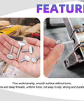 Hand holding 50Pcs Thumb Screw Assortment Kit, 1/4-20 Thread, fully threaded galvanized carbon steel for equipment assembly and woodworking.