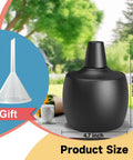 Citronella Tabletop Torches Six Pack For Outdoor Vibes, 21.5 Oz Metal Oil Burners With Fiberglass Wick, funnel included