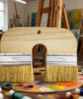 Dope U Shape Deck Stain Brush With Double Bristles For Smooth Color Coating, All Purpose Applicator in colorful studio