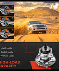 Rear Wheel Bearing And Hub Assembly With ABS And Five Lug For Toyota Corolla 2009 To 2018 Matrix 2009 To 2014 And Pontiac Vibe 2009 To 2010 Direct Fit Premium Replacement Drop In Ready Engineered For Quiet Operation And Long Lasting Durability Easy To high-load capacity diagram and installed in desert terrain vehicle