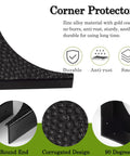 Heavy Duty Corner Guards For Furniture And Office Desks Zinc Alloy Edge Protectors Anti Rust Table Bumpers Built Tough featuring corrugated design.