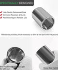 1 1/4 Inch Galvanized Well Point Drive Coupling With Female Thread, Heavy Duty Connector For 1 1/4 Pipe, Replacement For Drcoup125, Secure Quick Connect, Leak Proof Fit, Durable Metal Coupler For DIY And Pro Well Point Work, threaded metal coupling shown close-up