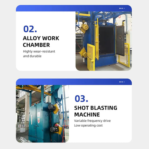 Hook Type Shot Blasting Machine For Hardware Components Finishing Wrench Bodies Hammer Heads And Plier Frames In Industrial Manufacturing Plants Heavy Duty Surface Cleaning Precise Efficient Abrasive Blasting, alloy work chamber