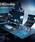 Top Tier Dual Monitor Desk Mount With Flexible Steel Arms For Ergonomic Offices And Gaming Rigs With Smooth Tilt Rotation and a solid vise base