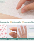 Clear self-adhesive cabinet bumpers, 64 pcs, 0.5-inch rubber dots for non-slip, soft-close doors/drawers