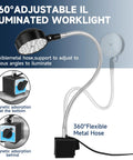 Ultra Bright 2000 Lumen LED Magnetic Work Light With 20 Inch Flexible Gooseneck And Built Tough Magnet Base for adjustable light