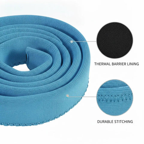 13 Inch Neoprene Style Hydration Hose Insulator Sleeve Thermal Cover showing thermal barrier lining and durable stitching.