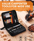Job Site Ready And No Nonsense Carpentry Marking Kit Featuring A Kick-Ass Tool Bundle with color coded pencils and scribe.