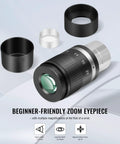 1.25 Inch Zoom Eyepiece 7-21mm Stepless Zoom with multi-coated optics, ideal for planetary and deep sky viewing.