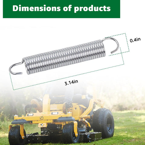 Drive Tensioner Spring 4 Pack For Raptor SD SDX Mowers Replacement Kit Keeps Belts Tight For Smooth Power Transfer 3 Inch By Half Inch Extension Springs Easy Install. 3.14in spring dimensions