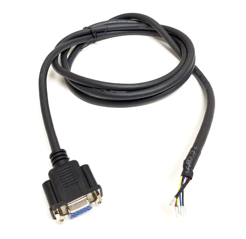 Bulletproof NEMA 23 Closed Loop Stepper Motor Setup Featuring Hella Smooth Hybrid Servo Control And A Dead On Precise 439 Oz Inch Output For Serious Shop Work Or Custom Builds, black servo cable with DB15 connector.