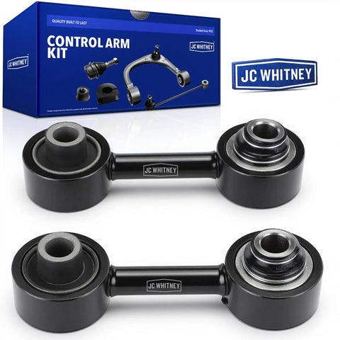Front Sway Bar Link Pair For Ford Super Duty F 250 F 350 F 450 F 550 2007 2008 2009 2010 Replacement Kit Durable Auto Parts With Easy Install Fitment And Heavy Duty Construction, black metal links