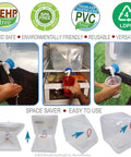 BPA Free Collapsible Water Container With Spigot For Your Go To Camping And Outdoors Setup Food Grade Portable Water Storage Carrier Jug For Hiking And Emergencies Foldable Canteen 5.3 Gal 2 Pack in use for hand washing, fridge storage, and easy pouring.