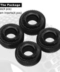 XHX Pin Tires For 1.3 Inch Wheels Fit TRX4M And SCX24 Rock Crawlers, 72x24 Mm, S5 Compound, showing 4 tires and inserts