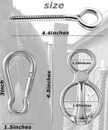 Heavy Duty Stainless Steel Horse Tie Ring Set With Eye Bolt And Quick Snap dimensions chart