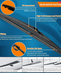 Dead Set Reliable All Weather Rear Wiper Blade 11 Inch For Buick Envision Chevy Trailblazer features and installation guide.