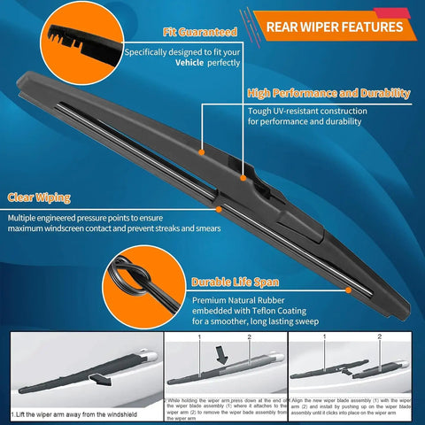Dead Set Reliable All Weather Rear Wiper Blade 11 Inch For Buick Envision Chevy Trailblazer features and installation guide.