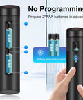 Replacement Remote For Fire TV Sticks And Smart TV Cubes With Voice Control, battery compartment view with blue arrows.