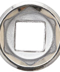 Top view of Three Eighths Inch Drive Six Point Standard Metric Socket 17mm Beefy Heavy Duty Socket Built For Automotive Repair And Garage Projects Durable Metal Tool