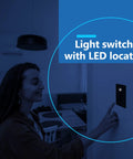Lighted Decorator Paddle Switch For Easy On Off, 1 Pole, 15A, 277VAC, Matte Finish That Plays Nice With Decorator Wall Plates From Various Brands, Modern Look And Smooth, Quiet Operation, with LED locator
