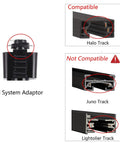Image showing compatibility of 8W Dimmable LED Track Light Head 5000K Daylight with Halo track using H System Adaptor.