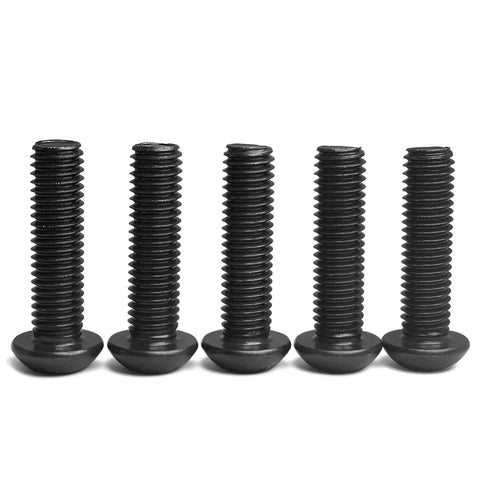 Top Tier M3 X 30mm Button Head Socket Cap Screws Built Tough As Nails With 10.9 Grade Alloy Steel And Durable Black Oxide Finish Featuring Metric Allen Hex Drive Totally Threaded A Solid 50 Pack in a row.