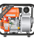 Heavy Duty 7HP Gas Powered Water Pump Pulling 242 GPM Through 3 Inch Intake featuring cast iron impeller and sturdy frame.