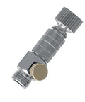 Master Airbrush quick-release disconnect coupling with plug and airflow valve, metal knurled body, 1/8" BSP