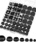 125 Piece Black Silicone Rubber Plugs Set For Round Holes In Furniture And Car Panels Eight Sizes From One Inch To Five Sixteenths Inch Premium