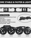 Adults And Teens Inline Skates For Men And Women, Professional Roller Blades For Fitness And Recreation, 80mm wheels aluminum frame