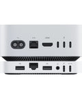Kickin 2TB NVMe Dock For Mac Mini M4 With Hella Fast 80Gbps USB C Hub showing sleek aluminum ports for connectivity.