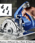 Built Tough 12 Piece Reverse Thread Screws Left Hand Hex Flange Bolts M6 M7 M8 Allen Head Fasteners attached to a circular saw.