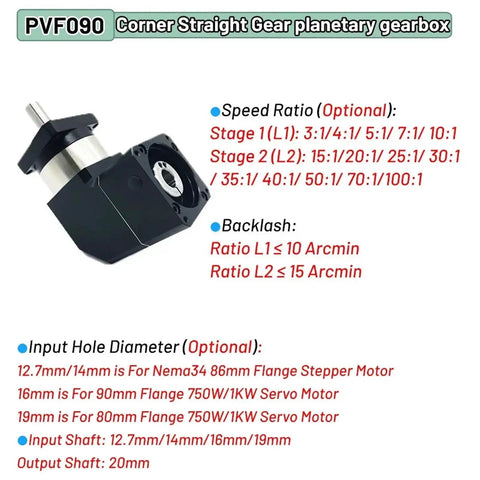Bulletproof 90 Degree Right Angle Planetary Gearbox With Step Down Speed Reducer And Ultra Tight 10 Arcmin Backlash, compact design.