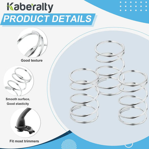 Replacement Trimmer Spool Spring For Ryobi RY29550 RY30530 RY30550 RY30570 Homelite 30cc Toro 51954 Compatible, pack of 3 silver springs