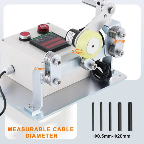 No Sweat Wire And Cable Length Counter With Measuring Wheel, Straight Shooter Alarm And Preset Controls For Yards Feet Inches Meters, Handy Dandy Gauge Tool For Fishing Line And Electrical Cables