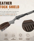 Adjustable Cheek Riser Rifle Stock Pad with Leather Protection and Eight-Round Ammo Holder on rifle
