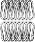 Heavy Duty Snap Hook Carabiners 30 Pack 3 Inch Zinc Galvanized Steel Quick Links 500 Pound Capacity for Outdoor Gear and Marine Use