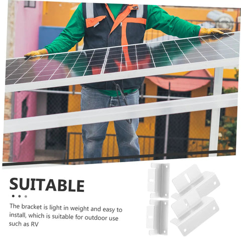 RV Roof Solar Panel Z Brackets Kit For Quick Install Mounting Brackets Aluminum Alloy Clamp System For No Fuss Easy Secure Panel Mounting On Travel Trailers Campers And Mobile Solar Setups