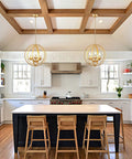 Gold Orb Pendant Light Chandelier Modern Three Light Globe Hanging Fixture for Dining Room Kitchen Bedroom Bathroom and Entryway
