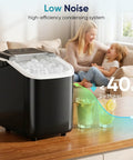 Dope Countertop Ice Maker With Built In Handle Lets You Score 9 Bullet Ice Cubes In 6 To 8 Minutes Up To 26 Lbs Per Day Auto Clean on table