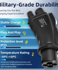 Top Notch Dc Fast Charging Adapter quickly plugs CCS1 stations into your Chademo rig with military-grade durability features.