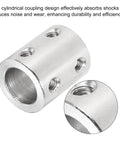 Rigid 12mm To 12mm Shaft Coupler Set In High Strength Steel For 3D Printers And DIYers, Encoder Ready With Low Noise And Vibration, Includes 24 Screws And Hex Wrench, Six Pcs. close-up