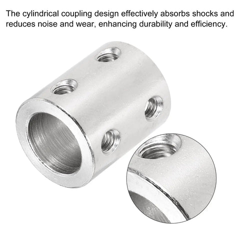 Rigid 12mm To 12mm Shaft Coupler Set In High Strength Steel For 3D Printers And DIYers, Encoder Ready With Low Noise And Vibration, Includes 24 Screws And Hex Wrench, Six Pcs. close-up